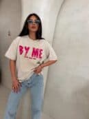 Dekatyzowany t-shirt BALEN - jasny beż Dekatyzowany t-shirt BALEN - jasny beż