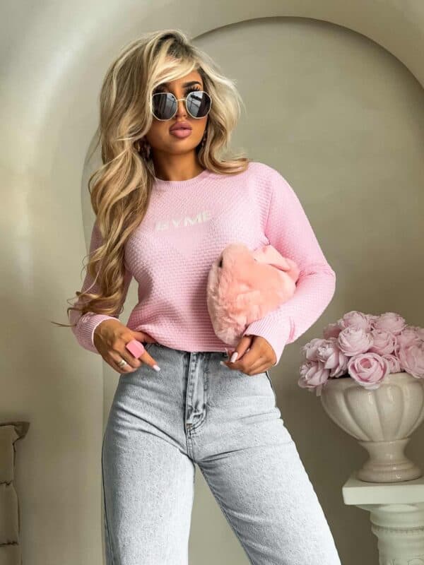 Sweter CRISTAL – jasny róż