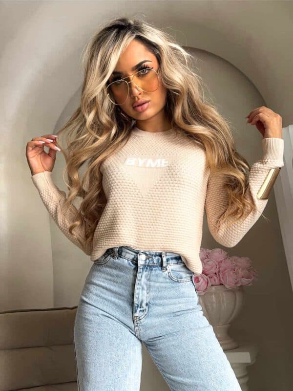 Sweter CRISTAL – jasny beż