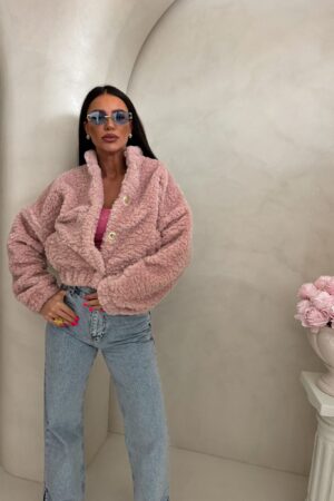 Kurtka bomberka CLOUDY – pudrowy róż