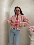 Kurtka bomberka CLOUDY – pudrowy róż