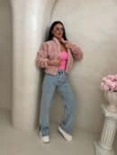 Kurtka bomberka CLOUDY – pudrowy róż