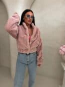 Kurtka bomberka CLOUDY – pudrowy róż