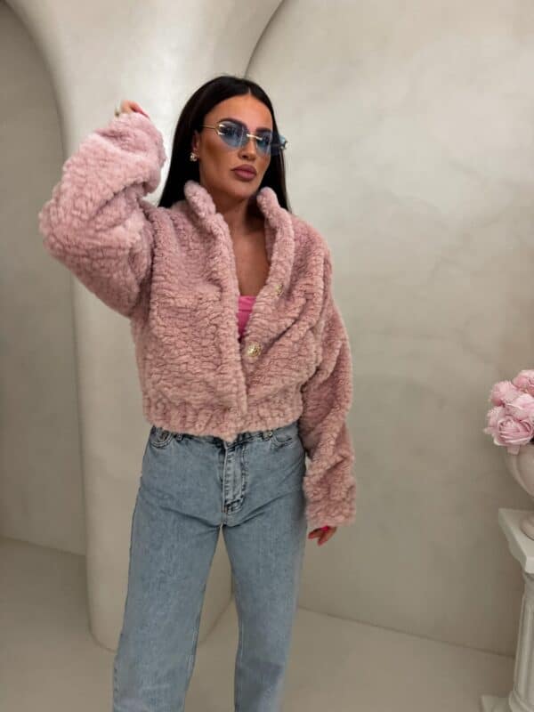 Kurtka bomberka CLOUDY – pudrowy róż