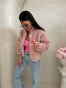 Kurtka bomberka CLOUDY – pudrowy róż