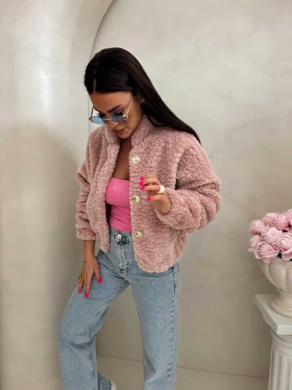 Kurtka bomberka CLOUDY – pudrowy róż