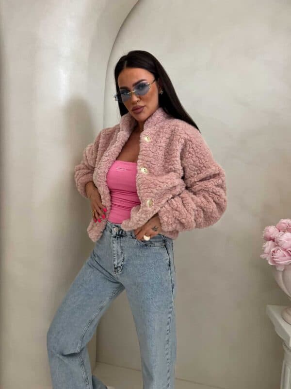Kurtka bomberka CLOUDY – pudrowy róż