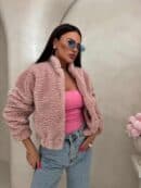 Kurtka bomberka CLOUDY – pudrowy róż