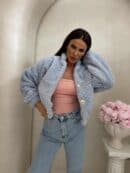 Kurtka bomberka CLOUDY – baby blue