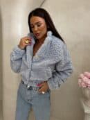 Kurtka bomberka CLOUDY – baby blue