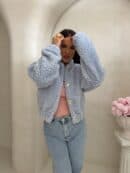 Kurtka bomberka CLOUDY – baby blue