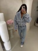 Kurtka bomberka CLOUDY – baby blue