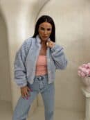 Kurtka bomberka CLOUDY – baby blue