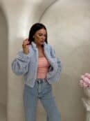 Kurtka bomberka CLOUDY – baby blue