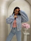 Kurtka bomberka CLOUDY – baby blue