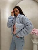 Kurtka bomberka CLOUDY – baby blue