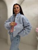 Kurtka bomberka CLOUDY – baby blue