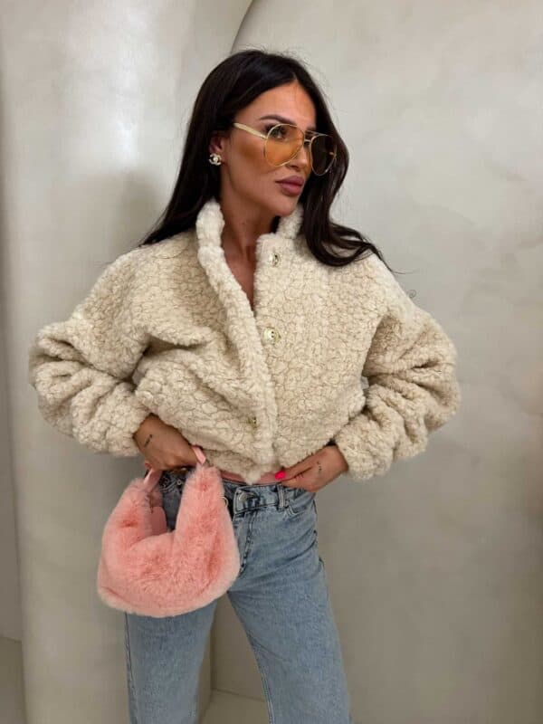 Kurtka bomberka CLOUDY – ecru