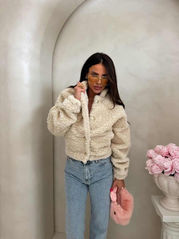 Kurtka bomberka CLOUDY – ecru