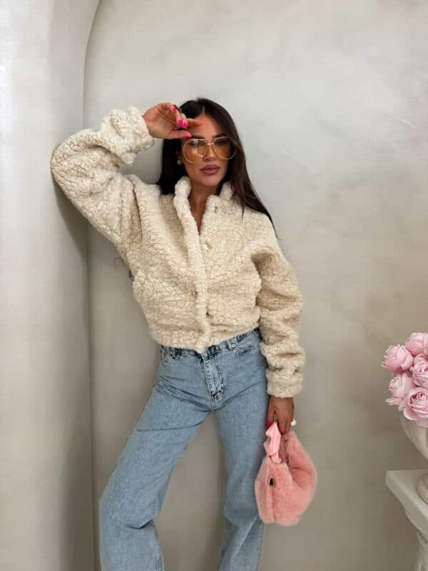 Kurtka bomberka CLOUDY – ecru