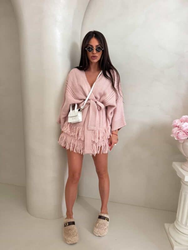 Kardigan ORIANA - pudrowy róż Kardigan ORIANA - pudrowy róż