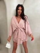 Kardigan ORIANA - pudrowy róż