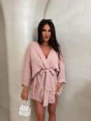 Kardigan ORIANA - pudrowy róż