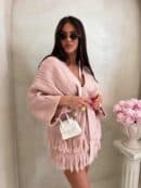 Kardigan ORIANA - pudrowy róż