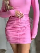 Spódnica MARSZCZONA – różowa