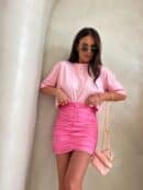 Spódnica MARSZCZONA – różowa