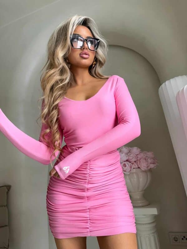 Spódnica MARSZCZONA – różowa