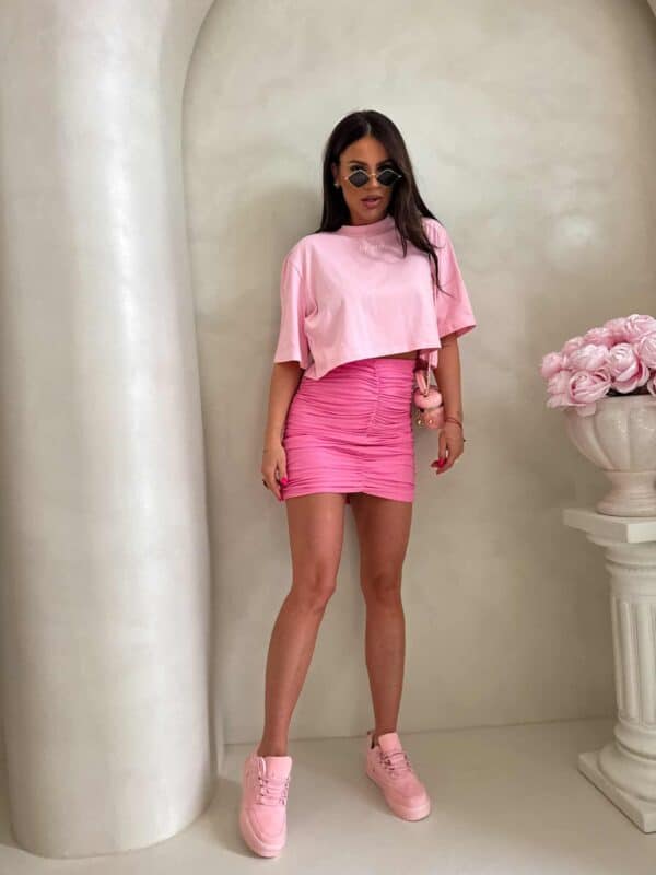 Spódnica MARSZCZONA – różowa