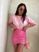 Spódnica MARSZCZONA – różowa