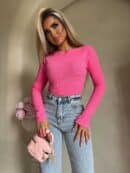 Bluzka SKIN WAFELEK  – różowy
