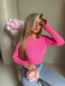 Bluzka SKIN WAFELEK  – różowy