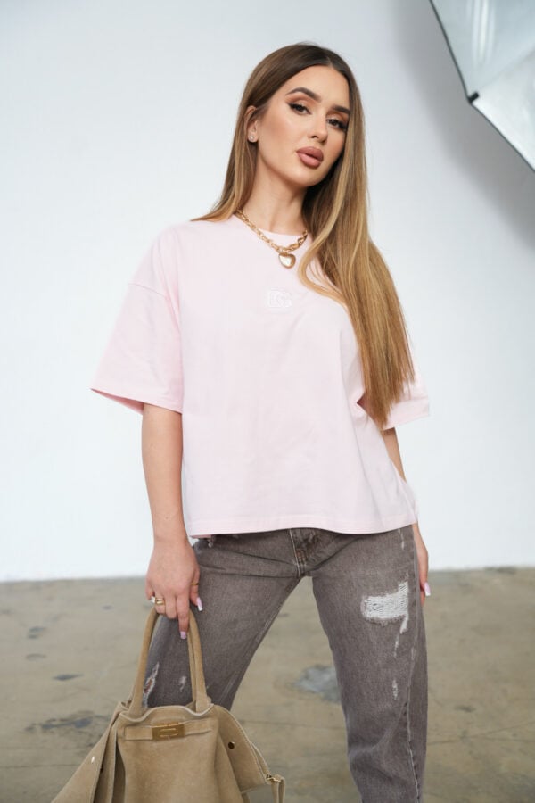 T-Shirt damski BG Ocean | jasny róż T-Shirt damski BG Ocean | jasny róż