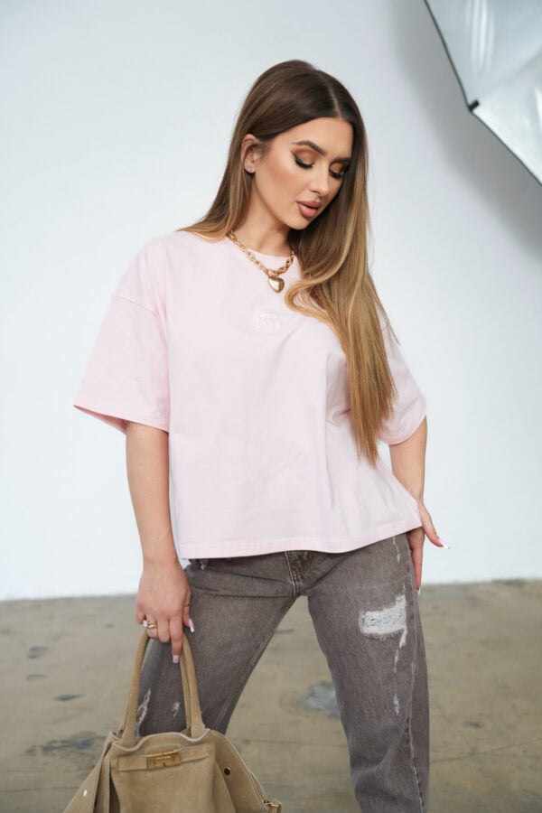 T-Shirt damski BG Ocean | jasny róż T-Shirt damski BG Ocean | jasny róż