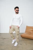 T-Shirt longsleeve męski BG Doom | biały T-Shirt longsleeve męski BG Doom | biały