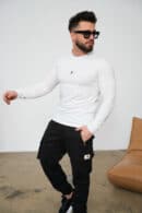 T-Shirt longsleeve męski BG Doom | biały T-Shirt longsleeve męski BG Doom | biały