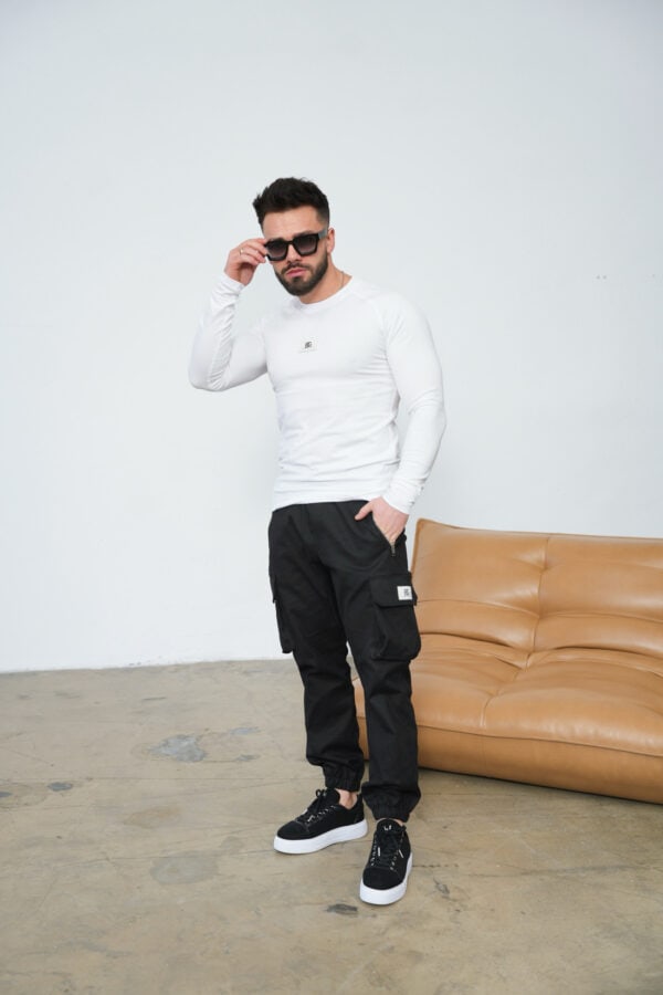 T-Shirt longsleeve męski BG Doom | biały T-Shirt longsleeve męski BG Doom | biały