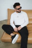 T-Shirt longsleeve męski BG Doom | biały T-Shirt longsleeve męski BG Doom | biały