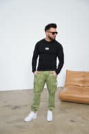 T-Shirt longsleeve męski BG Doom | czarny