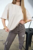 T-Shirt damski BG Ocean | beż melanż T-Shirt damski BG Ocean | beż melanż