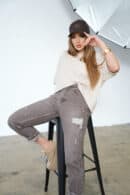 T-Shirt damski BG Ocean | beż melanż T-Shirt damski BG Ocean | beż melanż