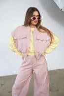 Kamizelka damska BG Georgia | puder róż Kamizelka damska BG Georgia | puder róż