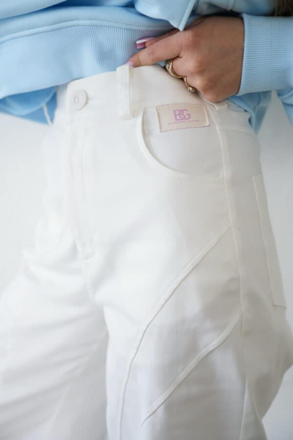 Spodnie damskie BG Ginny | ecru Spodnie damskie BG Ginny | ecru