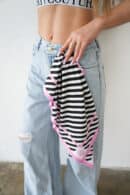 Apaszka BG Apart | czarny - róż