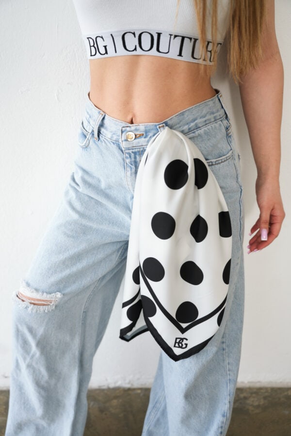 Apaszka BG Apart | czarny kropki