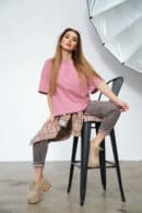 T-Shirt damski BG Ocean | zgaszony róż T-Shirt damski BG Ocean | zgaszony róż