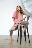 T-Shirt damski BG Ocean | zgaszony róż T-Shirt damski BG Ocean | zgaszony róż